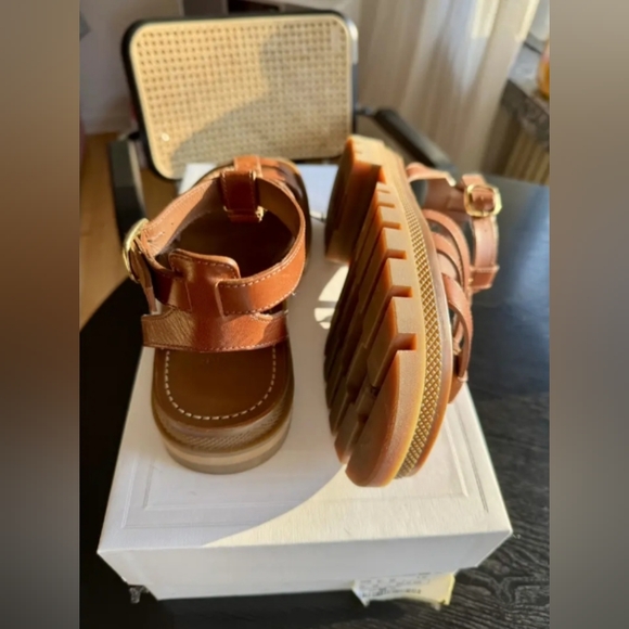 Celine Triomphe Leather Sandals - Picture 6 of 6